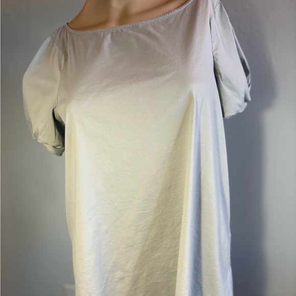 Theory Tops - Theory Light Gray Cotton Blend Blouse Size Large